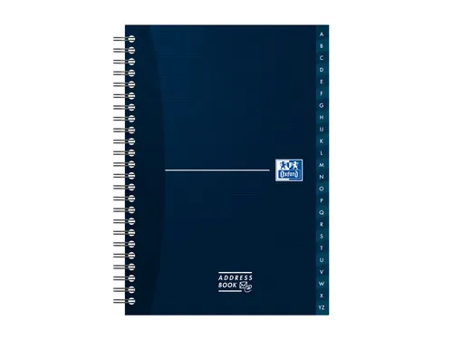 Adresboek Oxford Essentials A5 72vel dubbelspiraal assorti