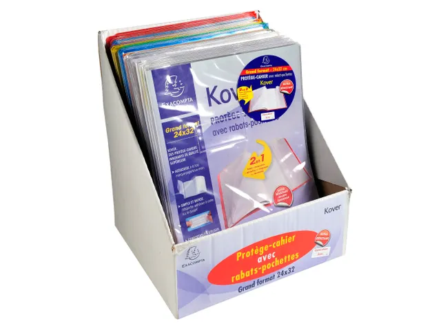 Protège-cahier translucide Kover - 24x32cm - Couleurs assorties