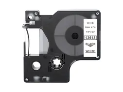 Labeltape Dymo 43613 D1 Compatible 6mm Zwart Op Wit