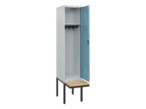 locker met bank,HxBxD 1950x400x815mm,1vak,vak B 400mm,cilinderslot