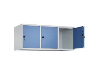 opzetkast,v. locker,3vak.,vak B 400mm,HxBxD 500x1200x500mm,vleugeldeur - 2
