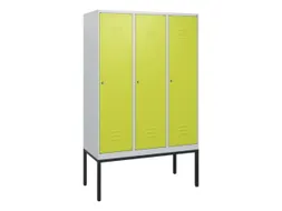 locker,HxBxD 1950x1200x500mm,3vak,vak B 400mm,cil.-slot,voetonderstel