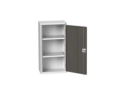 wandkast 1000x525x350mm 2xStalen bodem sokkel Ral 7035 front Ral 7016