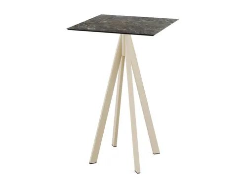 statafel,HxBxD 1090x700x700mm,rechthoekig,4voeten zandkleuren
