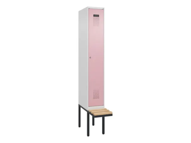 locker met bank,voor scheiding van kleding,HxBxD 2120x300x815mm,1vak