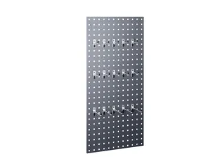perfoplaat,blad HxB 991x457mm,plaatstaal,RAL7016,m. 16haken - 2