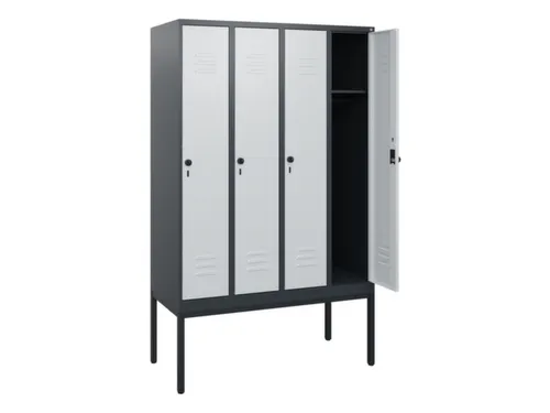 locker,HxBxD 1950x1200x500mm,4vak,vak B 300mm,draaigrendel