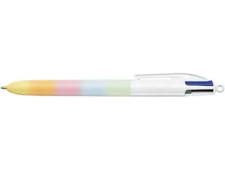 4-Kleuren balpen Bic regenboog Pastel medium - 1