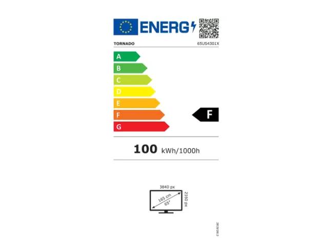 65US4301X Tornado 65'' (165,1cm) 4K frameloze WebOS Smart TV