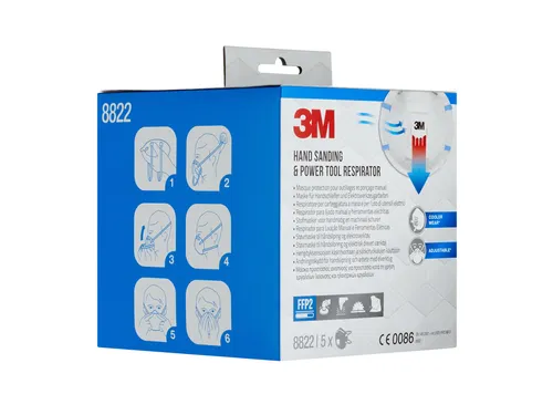 Stofmasker 3M voor schuren 8822 FFP2 met ventiel 5 stuks