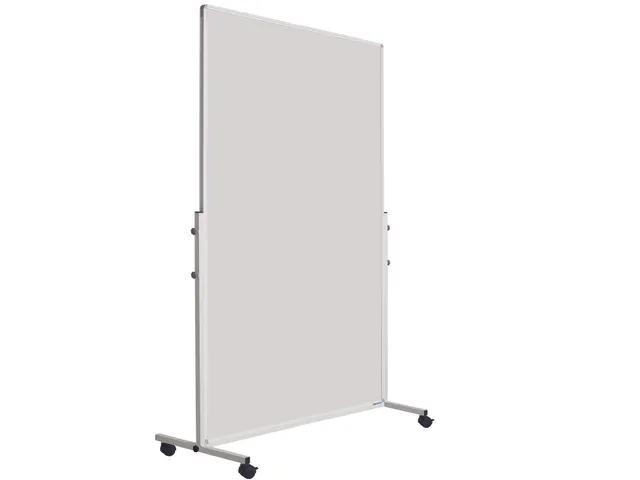 Dubbelzijdig Whiteboard 120x180cm Mobiel Emaille Wit Profiel