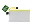 etui DIN PVC-vrij transparant neon geel met ritssluiting