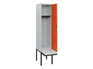 locker met bank,HxBxD 1950x400x815mm,1vak,vak B 400mm,draaigrendel - 2