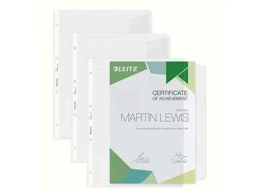 Showtas Leitz 4764 A4 4-gaats PP 0.13mm nerf met klep