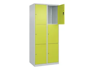 lockerkast,HxBxD 1850x800x500mm,2x3vakken,vak B 400mm,cil.-slot - 1