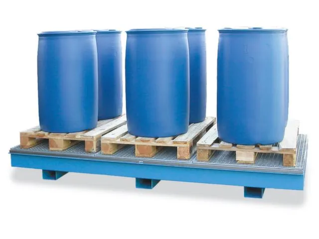 Bac de rétention fixe acier HxlxP 345x3280x1300mm stockage defûts ca