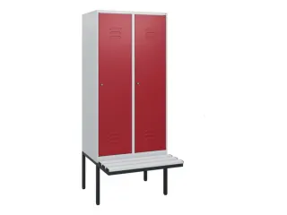 locker met bank,HxBxD 1950x800x815mm,2vak,vak B 400mm,cil.-slot - 1