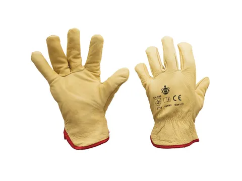 My-T-Gear koudebestendige lederen handschoenen, geel, maat 11, 12 paar