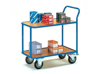 tafelwagen,draagverm. 400kg,2etage(s),laadvl. LxB 1000x700mm,houtetage - 2
