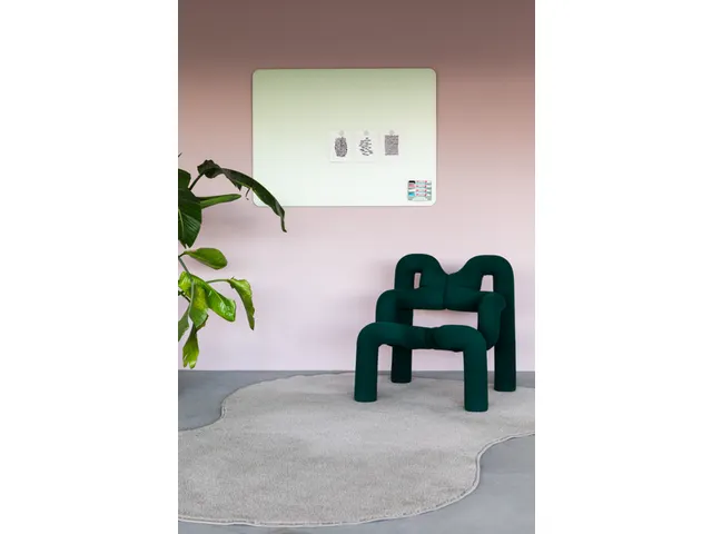 Tableau en verre mat 100x150cm Sage vert clair coins arrondis