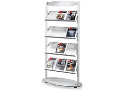 Folderrek Voor 12x Din A4 4 Legborden 1700x780x340mm Alu-Zilver
