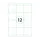 Etiketten Zelfklevend Wit 12 op A4 70x67.7mm 1000 Vel