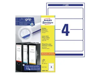 Rugetiket Avery Zweckform breed 192x59mm Wit L6061 400 stuks - 2