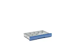 lade-indelingsset,24vakken,v. kast BxD 800x550mm,PP,lichtgrijs