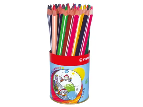 Kleurpotlood driehoekig STABILO 203 Trio dik 38 stuks assorti