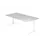 In hoogte verstelbaar bureau,HxBxD 680-850x2000x1000mm,blad grijs