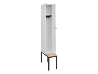 locker met bank,HxBxD 2120x300x815mm,1vak,vak B 300mm,draaigrendel - 2