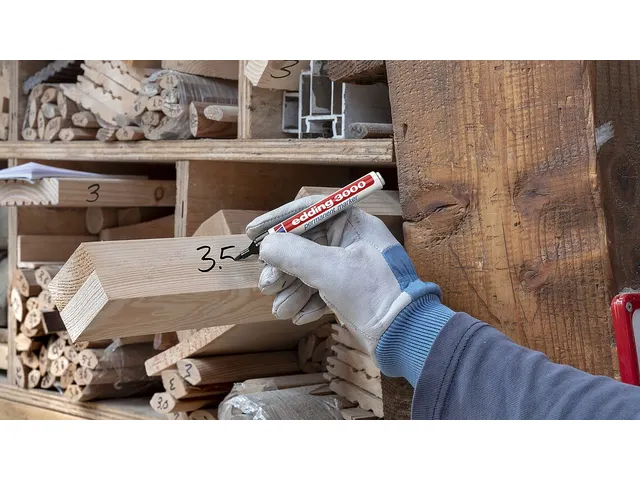 Viltstift edding 3000 rond zwart 1.5-3mm blister à 4st