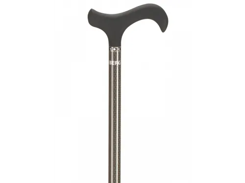 Wandelstok Able2 carbon soft derby handvat zwart