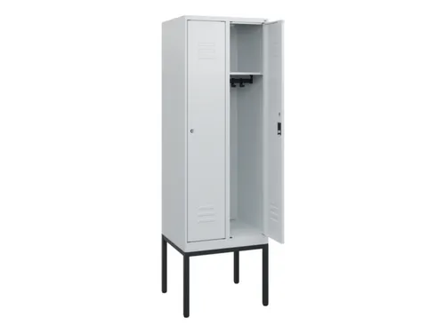 locker,HxBxD 1950x600x500mm,2vak,vak B 300mm,cil.-slot,voetonderstel