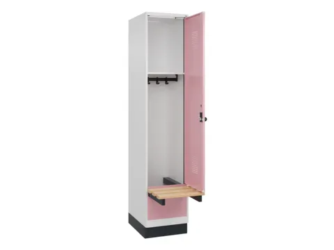 locker met bank,HxBxD 1950x400x815mm,1vak,vak B 400mm,draaigrendel
