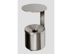 Wandasbak 2.4 liter HxØ 310x155mm Rvs Met Overkapping Rvs