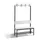 omkleedbank,HxLxD 1650x1000x407mm,HPL wit,frame staal RAL7021