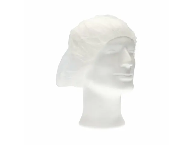 PP non woven haarnet wit 53cm bouffant cap maat L 10x100 Stuks
