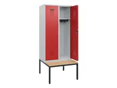 locker met bank,HxBxD 1950x800x815mm,2vak,vak B 400mm,cilinderslot