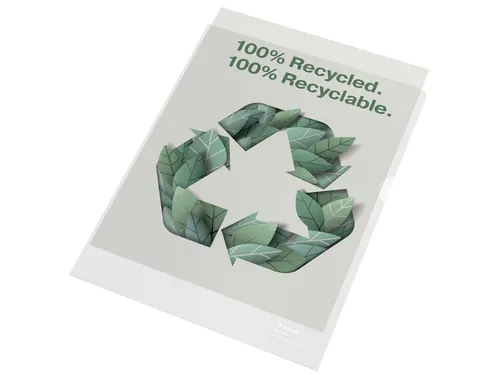 Insteekmap L-map Esselte A4 100% gerecycled PP transparant mat 0.10mm
