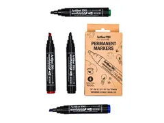 Permanent marker Artline 190 Eco schuin Dry Safe 2-5mm assorti 4 stuks