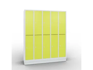 lockerkast draaigrendel 1800x1480x500mm 5x2vakken RAL7035 RDS1108060 - 1