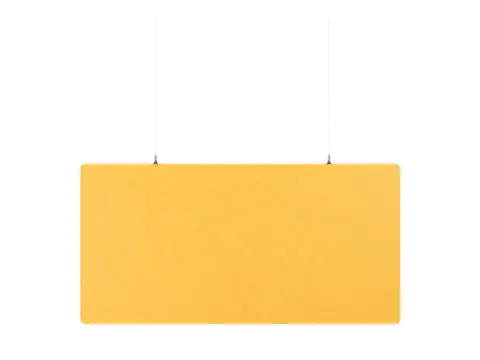 Akoestisch PET-vilt rechthoekig plafondpaneel 60x120cm Geel