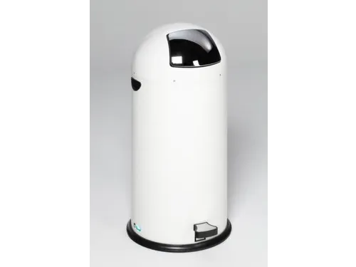Push & Kick Afvalbak Staalplaat 52 Liter 880x415mm Met Pedaal Wit