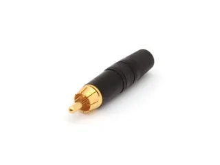 Rca-Stekker - Verguld - Zwarte Ring - 1