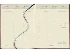 Agenda 2027 Brepols Timing Lima 7jours/2 pages bordeaux 6 langues