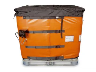 verwarmingsmantel,v. IBC inhoud 1000l,buiten glasvezel/silicone,oranje - 1