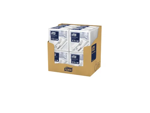 Servetten Tork 477579 Soft dinner 3-laags 39x39cm wit 100st.