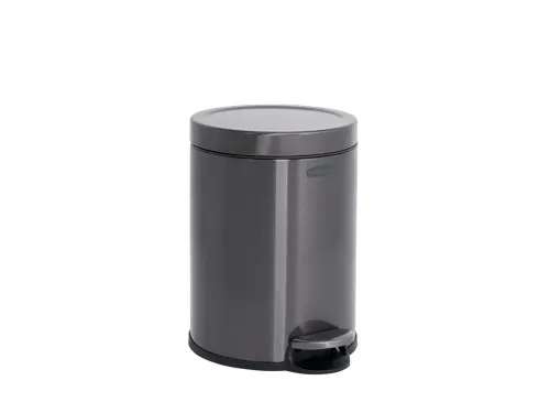 Ronde Step-On Pedaalemmer 6 liter Metallic grafiet