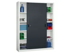 schuifdeurkast,HxBxD 1950x1500x500mm,RAL7035,front RAL7016